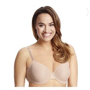 Olga No Side Effects Full-Figure Contour Bra GB0561A Women's Size 38DD Almond